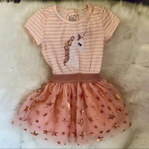 Little girl’s unicorn tutu style dress
